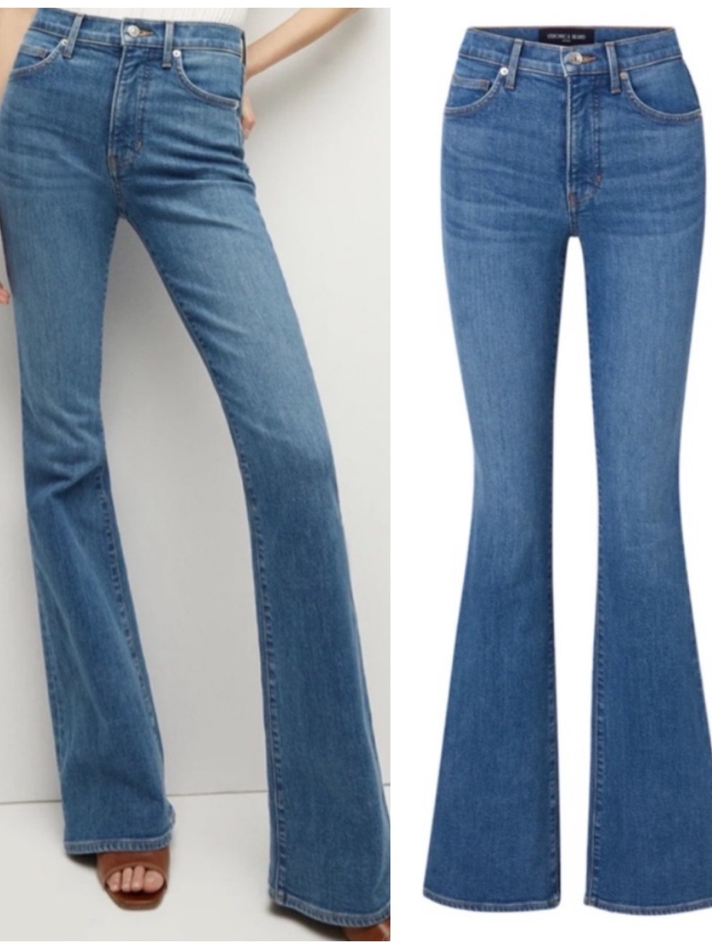 Veronica Beard Beverly high rise skinny flare jeans